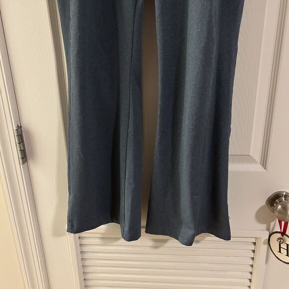 Betabrand Dress Pant Yoga Pants Light Heather Blue Boot Cut Athleisure Petite - Picture 3 of 7
